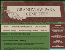 Tablet Screenshot of grandviewparkcemetery.net